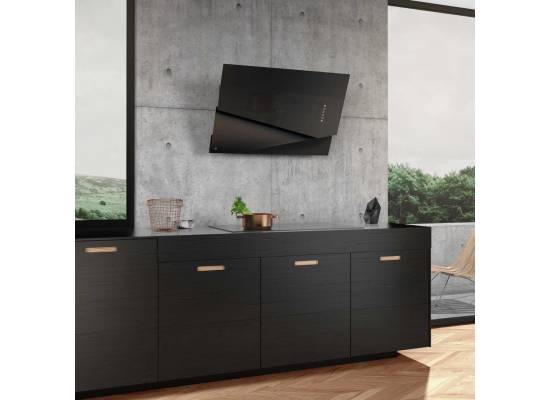 _RABAT_ | Okap przyścienny CIARKO DESIGN TRIO 90 black + black | 550 m3/h (CDP9001CC)