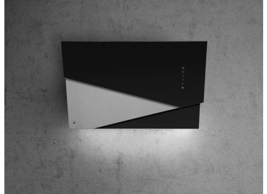 _RABAT_ | Okap przyścienny CIARKO DESIGN TRIO 90 black + inox | 550 m3/h (CDP9001CI)