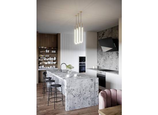 _RABAT_ | Okap przyścienny CIARKO DESIGN TRIO 90 black + inox | 550 m3/h (CDP9001CI)
