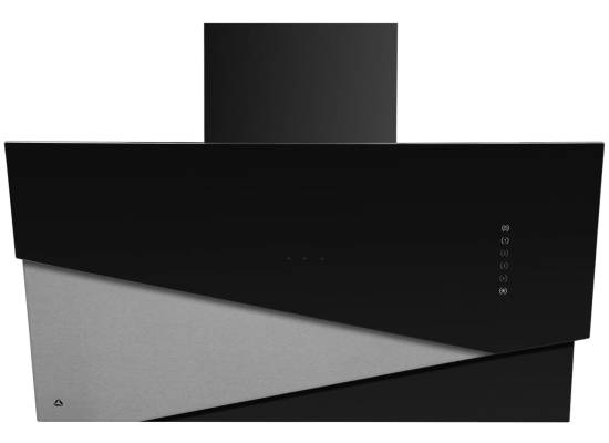 _RABAT_ | Okap przyścienny CIARKO DESIGN TRIO 90 black + inox | 550 m3/h (CDP9001CI)