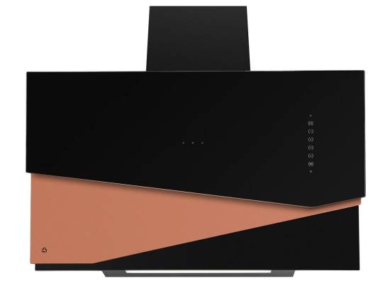 _RABAT_ | Okap przyścienny CIARKO DESIGN TRIO 90 black + rose gold | 550 m3/h (CDP9001CZ)