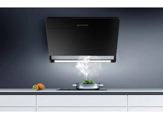 _RABAT_ | Okap przyścienny CIARKO DESIGN ILLUMIA 90 black | 730 m3/h (CDP9002C)