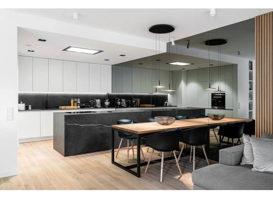 _RABAT_ | Okap sufitowy CIARKO DESIGN SU LIGHT 90x60 inox + white | 750 m3/h (CDS9001IB)