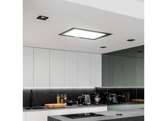 _RABAT_ | Okap sufitowy CIARKO DESIGN SU LIGHT 90x60 inox + white | 750 m3/h (CDS9001IB)