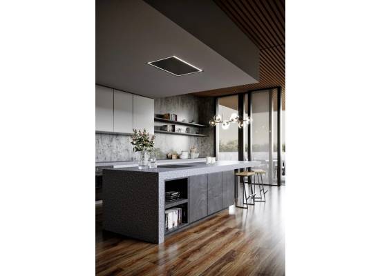 _RABAT_ | Okap sufitowy CIARKO DESIGN SU FRAME 90x60 black | 750 m3/h (CDS9002C)