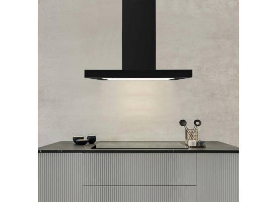 _RABAT_ | Okap przyścienny CIARKO DESIGN T-LIGHT 90 black | 740 m3/h (CDT9002C)