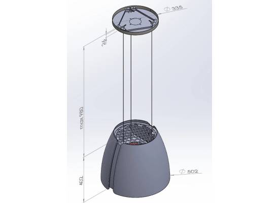 _RABAT_ | Okap wyspowy CIARKO DESIGN MISS W 50 white | 475 m3/h (CDW5001B)