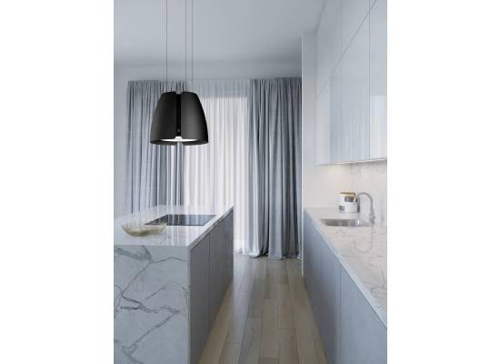 _RABAT_ | Okap wyspowy CIARKO DESIGN MISS W 50 matte black | 475 m3/h (CDW5001CM)