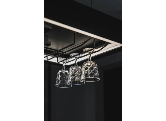 _RABAT_ | Okap wyspowy CIARKO DESIGN MINIMAL 2 black 120 (z haczykami) | 670 m3/h (CDW1202C+U)