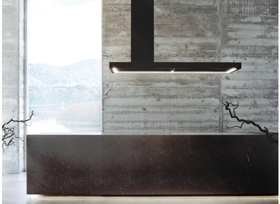_RABAT_ | Okap wyspowy CIARKO DESIGN MINIMAL 2 black 180 (bez haczyków) | 675 m3/h (CDW1802C)