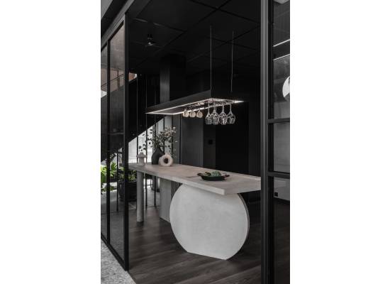 _RABAT_ | Okap wyspowy CIARKO DESIGN MINIMAL 2 black 180 (bez haczyków) | 675 m3/h (CDW1802C)