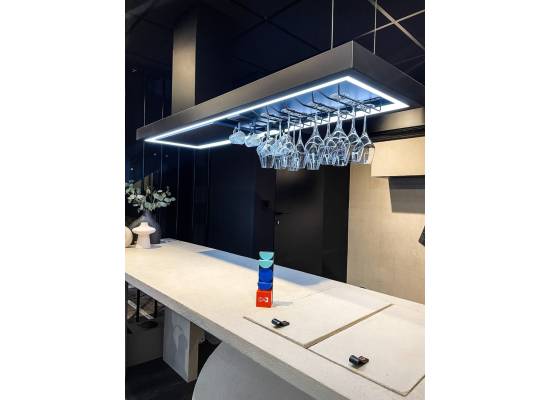 _RABAT_ | Okap wyspowy CIARKO DESIGN MINIMAL 2 black 180 (bez haczyków) | 675 m3/h (CDW1802C)