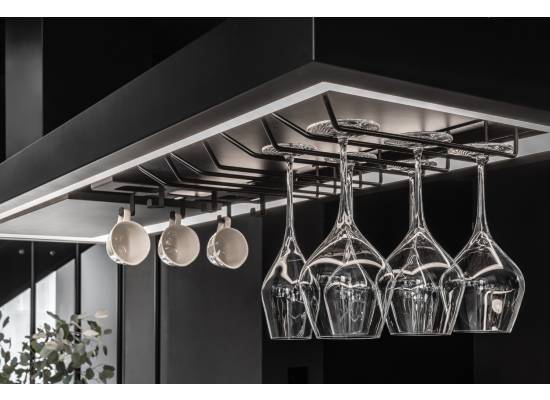 _RABAT_ | Okap wyspowy CIARKO DESIGN MINIMAL 2 black 180 (z haczykami) | 675 m3/h (CDW1802C+U)