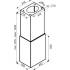 _RABAT_ | Okap wyspowy CIARKO DESIGN CUBE W 40 inox | 680 m3/h (CDW4001I)