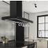 _RABAT_ | Okap wyspowy CIARKO DESIGN MINIMAL 2 black 120 (z haczykami) | 670 m3/h (CDW1202C+U)