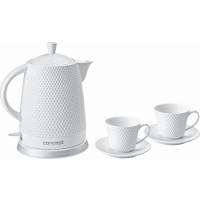 Czajnik elektryczny CONCEPT ceramiczny 1,5 litra z dwoma filiżankami i spodkami RK0040