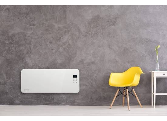 Konwektor elektryczny CONCEPT szkło hart. LED pilot 1000/2000W biały KS4000