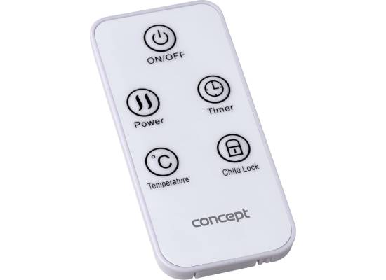 Konwektor elektryczny CONCEPT szkło hart. LED pilot 1000/2000W czarny KS4010
