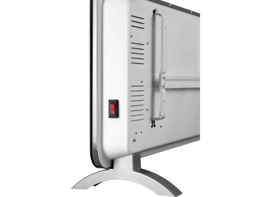 Konwektor elektryczny CONCEPT szkło hart. LED pilot 1000/2000W czarny KS4010