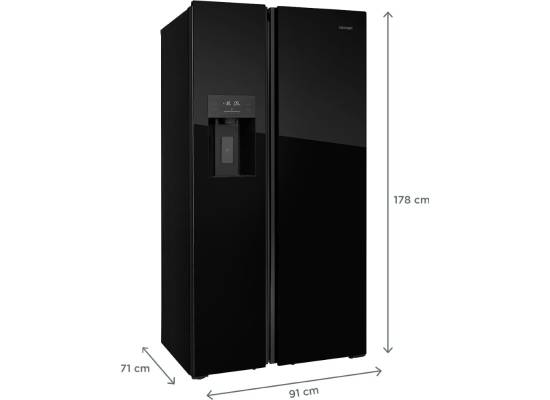 Lodówka CONCEPT SbS BLACK LA7691bc