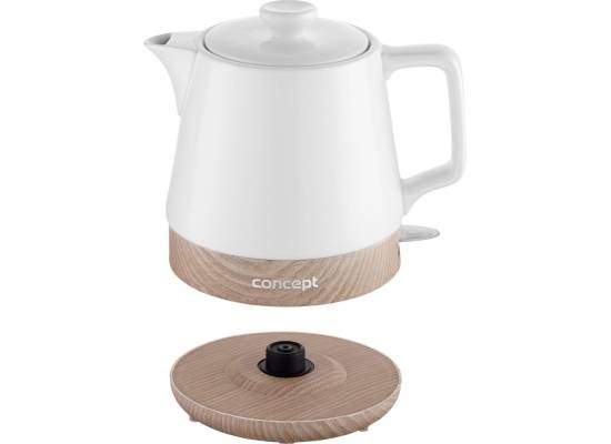Czajnik elektryczny CONCEPT ceramiczny 1,0 l, biały RK0060