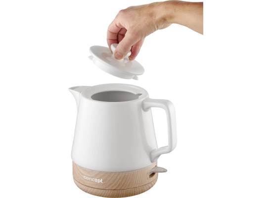 Czajnik elektryczny CONCEPT ceramiczny 1,0 l, biały RK0060
