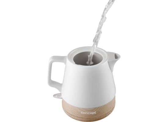 Czajnik elektryczny CONCEPT ceramiczny 1,0 l, biały RK0060
