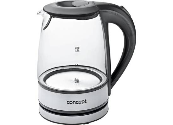 Czajnik elektryczny CONCEPT szklany inox 1,2 l RK4900