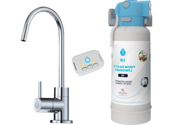 Zestaw filtrujący DAFI kranik do wody ALTO chrom + system FLOW COMFORT D1 z filtrem D1