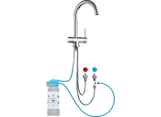 Zestaw filtrujący DAFI bateria VITO LED chrom + system FLOW COMFORT D1 z filtrem D1