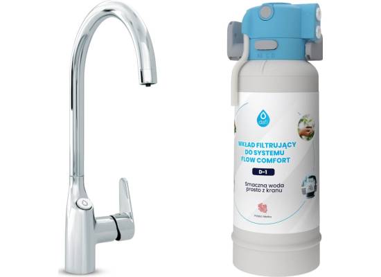 Zestaw filtrujący DAFI bateria COMO chrom + system FLOW COMFORT D1 z filtrem D1