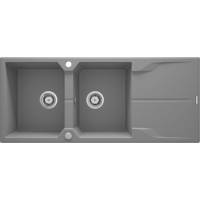 DEANTE ZQN_S213 ZLEW.ANDANTE SZARY GRANIT 2K Z/O 1160x500x210, 3,5"+SPACE SAVER