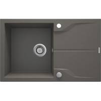 DEANTE ZQN_T11F ZLEW.ANDANTE FLUSH ANTRACYT MET. GRAN 1K Z/O 780X490X194+SPACE SAVER - NOWOŚĆ