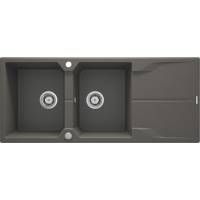DEANTE ZQN_T213 ZLEW.ANDANTE ANTRACYT MET. GRANIT 2K Z/O 1160x500x224,3,5"+SPACE SAVER - NOWOŚĆ