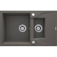 DEANTE ZQN_T513 ZLEW.ANDANTE ANTRACYT MET. GRANIT 1,5K Z/O 780X490X194+SPACE SAVER - NOWOŚĆ