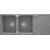 DEANTE ZQN_S213 ZLEW.ANDANTE SZARY GRANIT 2K Z/O 1160x500x210, 3,5"+SPACE SAVER