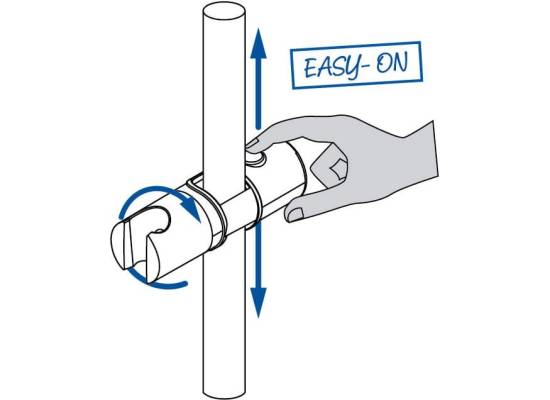 DEANTE ANM_021U UCHWYT SŁUCHAWKI PRYSZNICOWEJ NA DRĄŻEK (FI 22, 23 I 24 MM), EASY ON - NOWOŚĆ
