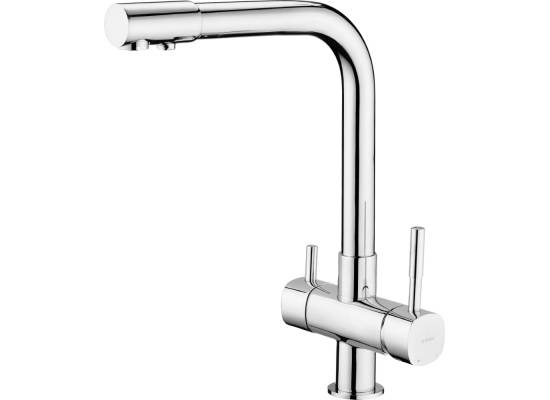 Bateria DEANTE BCH_065M CHROM ZLEWOZMYWAKOWA Z PROSTOKĄTNĄ WYLEWKĄ Z PODŁ. DO FILTRA WODY
