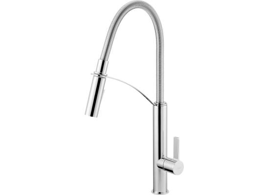 Bateria DEANTE BGB_072M GERBERA CHROM ZLEW. Z WYLEWKĄ 'U' Z WYCIĄGANĄ SŁUCHAWKĄ