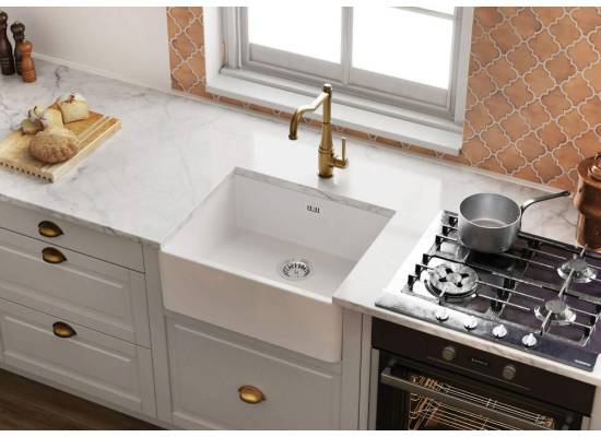 DEANTE ZLEW. SABOR CERAM. Z KOŁNIERZEM BIAŁY 1K B/O 595x475x200+SPACE SAVER
