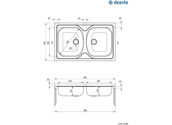 Zlew DEANTE TANGO ZM5320N DEKOR (LEN)*** zamów wycięcie otworów GRATIS ***