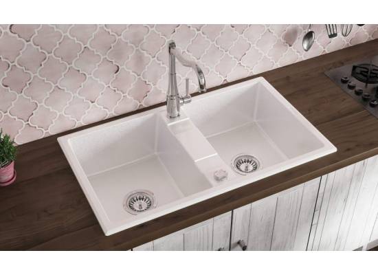 DEANTE ZQE_A203 ZLEW. ERIDAN ALABASTER GRANIT 2K B/O 860x500x200, 3,5