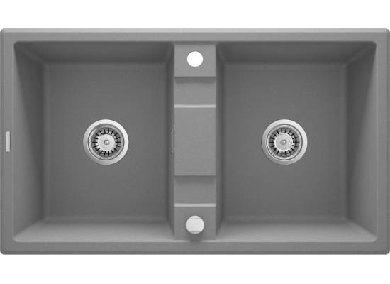 DEANTE ZQE_S203 ZLEW.ERIDAN SZARY MET.GRANIT 2K B/O 860x500x200, 3,5"+SPACE SAVER LUX - NOWOŚĆ