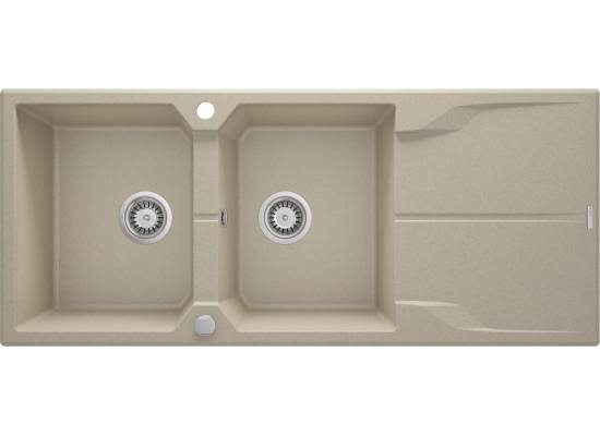 DEANTE ZQN_7213 ZLEW.ANDANTE PIASKOWY GRANIT 2K Z/O 1160x500x210, 3,5"+SPACE SAVER - NOWOŚĆ