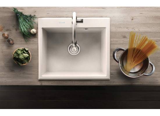 DEANTE ZLEW. ANDANTE ALABASTER GRANIT 1K 600x520x197 + SPACE SAVER
