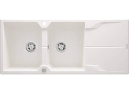 DEANTE ZQN_A213 ZLEW.ANDANTE ALABASTER GRANIT 2K Z/O 1160x500x210, 3,5"+SPACE SAVER - NOWOŚĆ