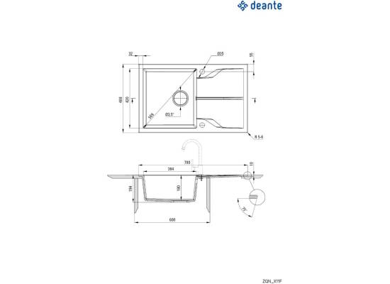 Zlewozmywak DEANTE ANDANTE ZQNS11F SZARY METALIK