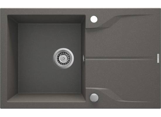 DEANTE ZQN_T11F ZLEW.ANDANTE FLUSH ANTRACYT MET. GRAN 1K Z/O 780X490X194+SPACE SAVER - NOWOŚĆ