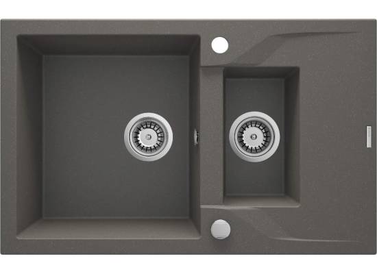DEANTE ZQN_T513 ZLEW.ANDANTE ANTRACYT MET. GRANIT 1,5K Z/O 780X490X194+SPACE SAVER - NOWOŚĆ
