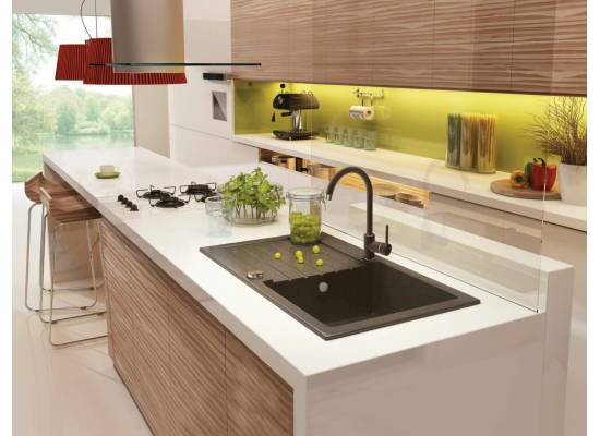 Zestaw DEANTE ZQZV2113 zlew ZORBA + bateria NEMEZJA (kolor GRAFITOWY)